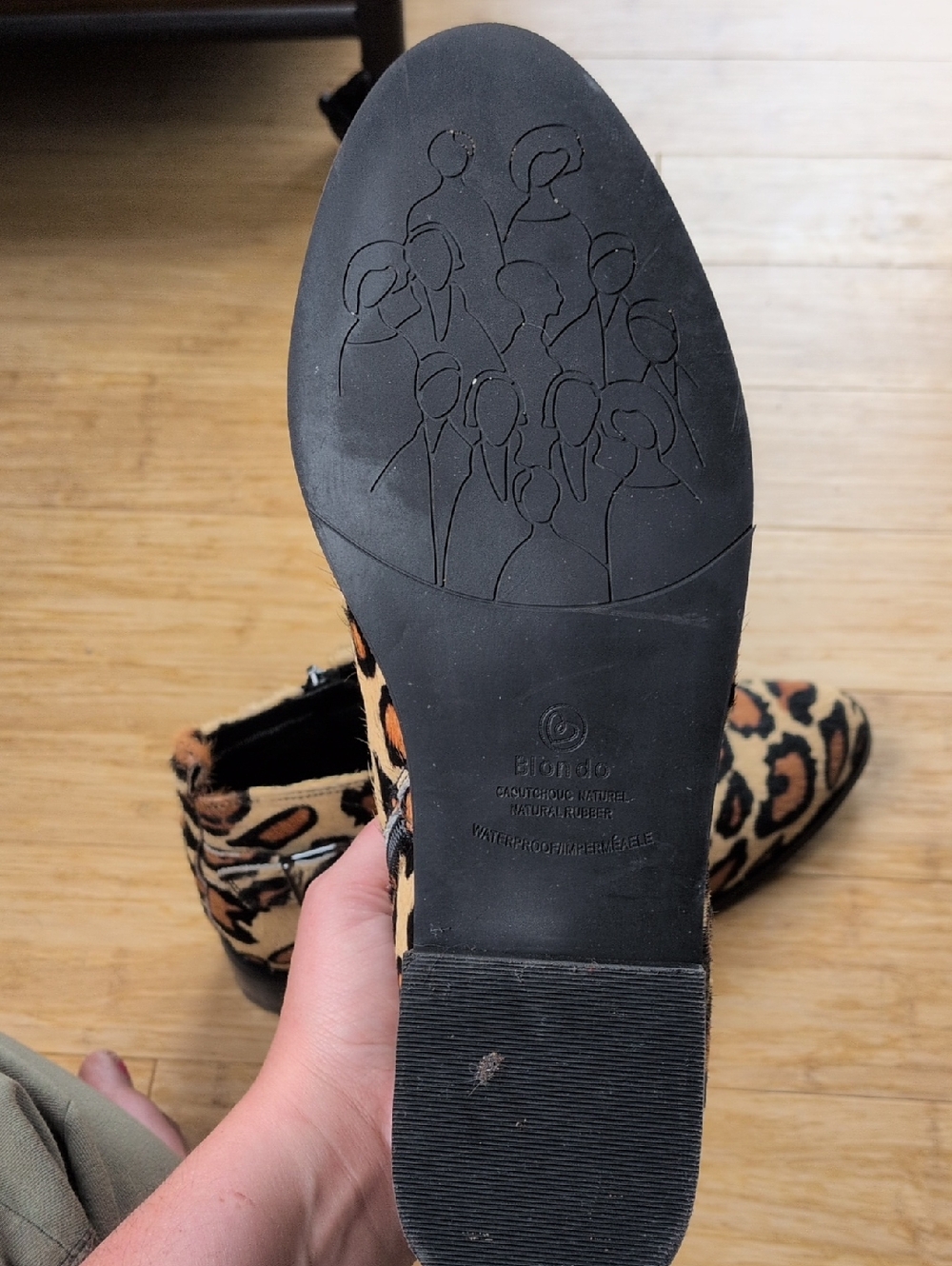 ✨sale Blondo Tami Leopard Print Waterproof Bootie Size 9.5 - Picture 7 of 12